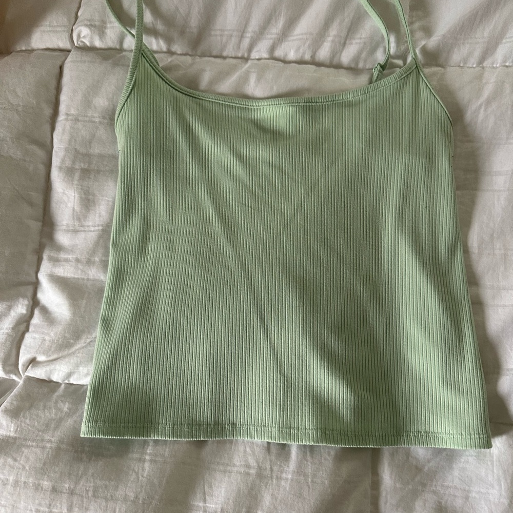 Mint Green Ribbed Tank Top